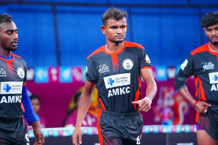 K Manikandan - Match 39 - AMKC Gobi vs SRM University - YKS TN CLUBS 2024