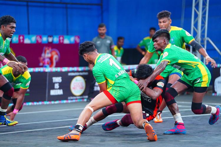 Neethi Vel Thangavel - Match 39 - SRM University vs AMKC Gobi - YKS TN CLUBS 2024
