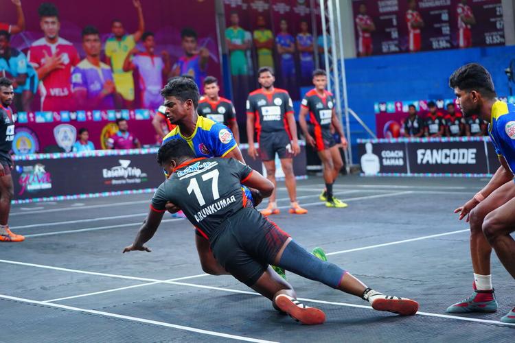 B Arunkumar - Match 49 - AMKC Gobi vs Sivagangai Warriors - YKS TN CLUBS 2024