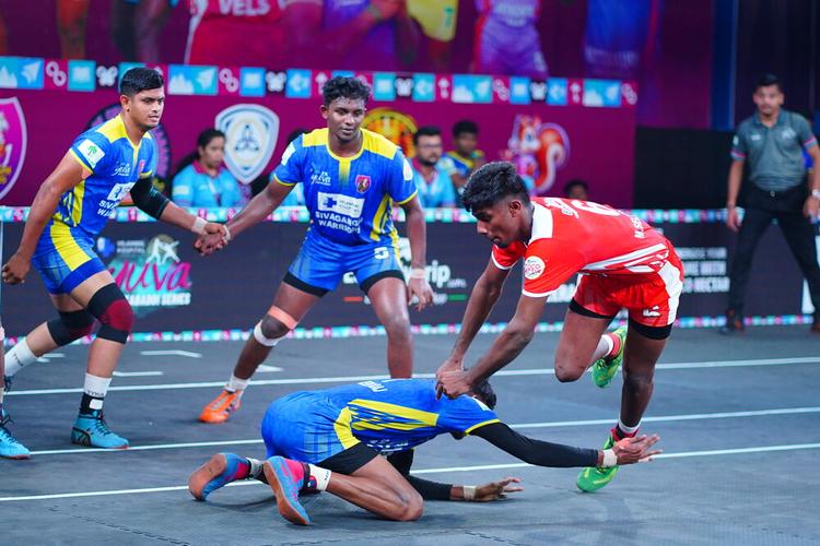 N. Praveen Raj - Match 58 - Karpagam University vs Sivagangai Warriors - YKS TN CLUBS 2024