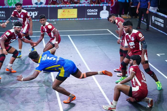 Ajith Kumar. M - Match 61 - Vels University vs Sivagangai Warriors - YKS TN CLUBS 2024
