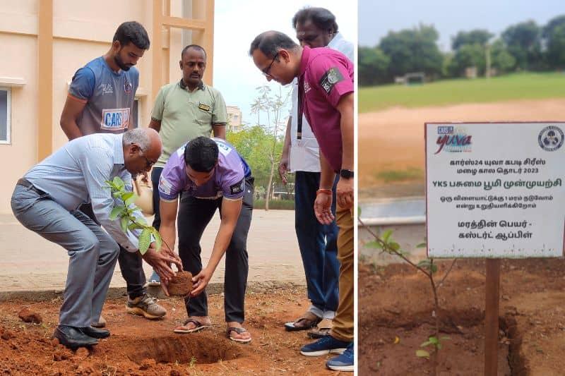 YKS Green Earth Initiative - planting tree in Fathima College